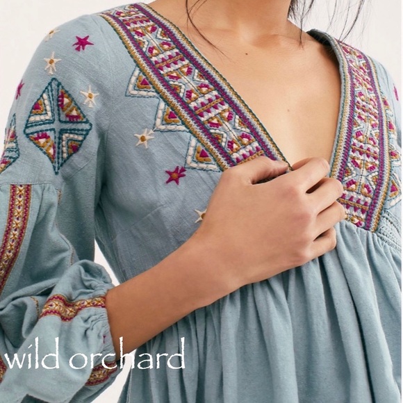 Free People Aria Boho Embroidered Crochet Top - Picture 3 of 9